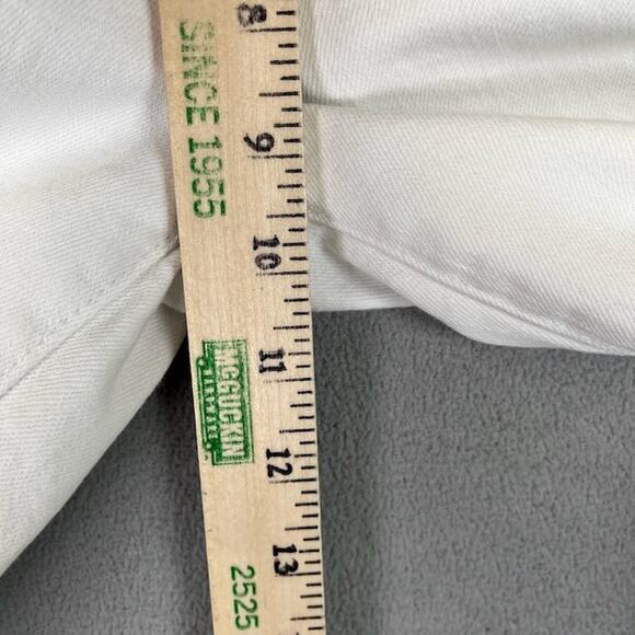 L'Agence Jeans Womens 27 White Flared High Rise Bell Bottom Denim Raw Hem Hippie - Picture 14 of 16